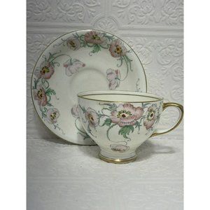 Pink Radfords "Poppy " Teacup And Saucer Bone China Fenton Made In England READ